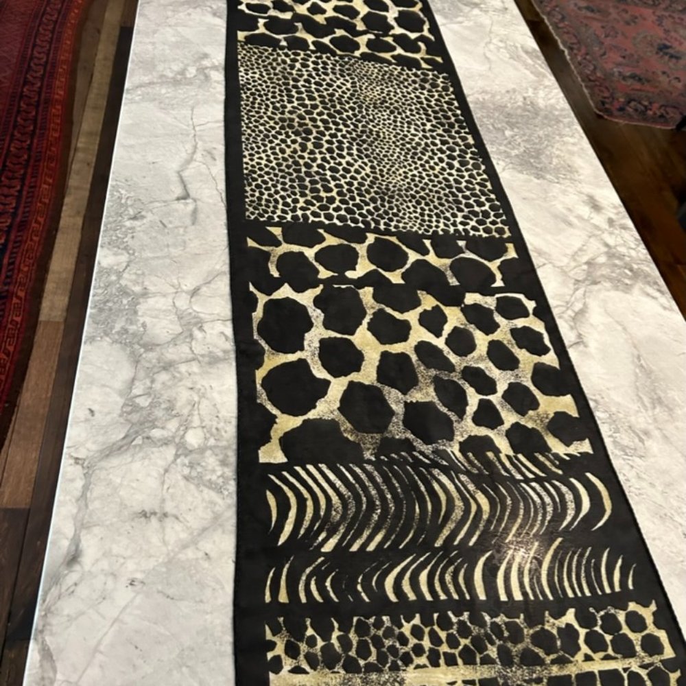 Saldarini silk scarf, 14 x 60"
